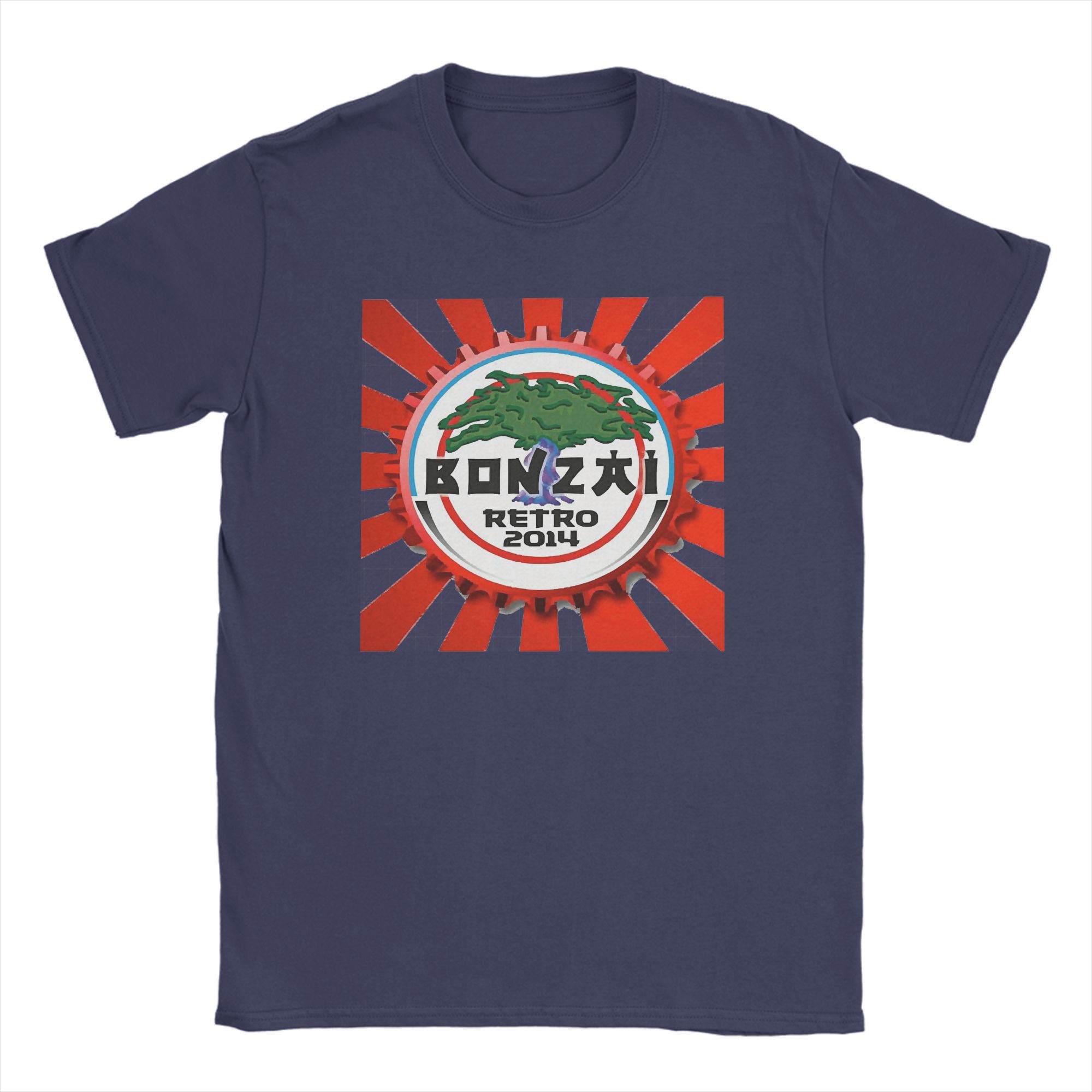 

Bonzai Records Men T Shirt Novelty Tee Shirt Short Sleeve Crew Neck T-Shirts Pure Cotton Plus Size Tops S
