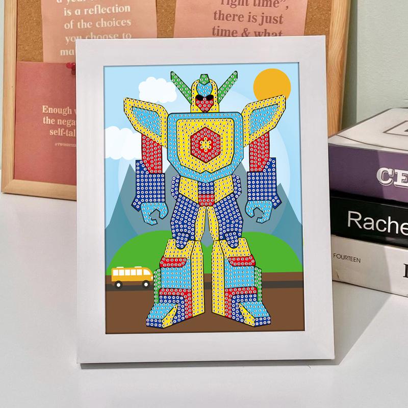New Cartoon Diamond Painting 5D Diamond Handmade Diy Handmade Full Diamond With Frame Decorative Diamond Painting Wooden Photo Frame