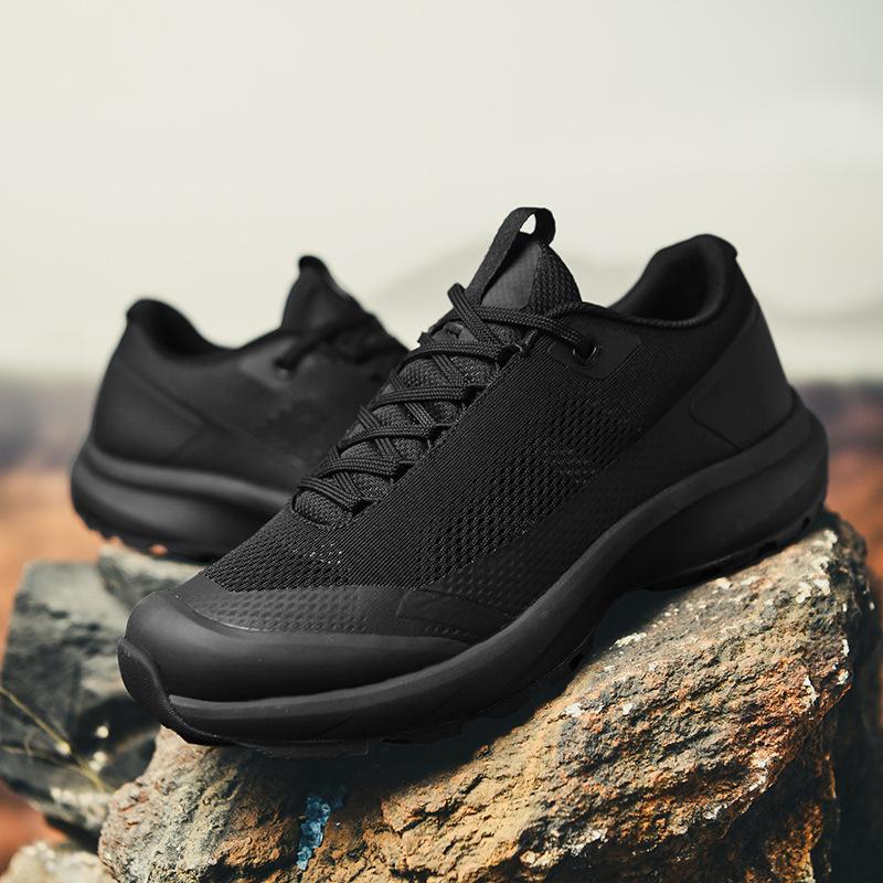 Mens All Terrain Waterproof Hiking Running Shoes Outdoor Trail Anti Skid Mountaineering Sneakers Lightweight Versatile Athletic Shoes 39