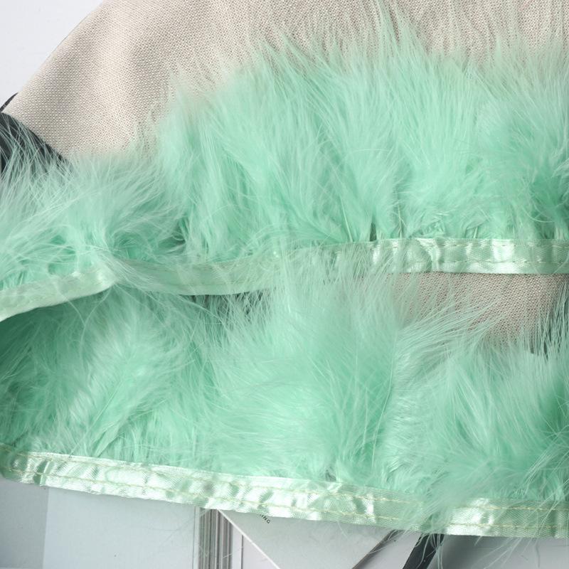 Color Blood Vessel Fleece Feather Cloth Edge Cloth Strip Fleece Cloth Belt Clothing Accessories Diy Car Non-Slip Mat Decorative Material