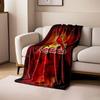 Red Cardinals Logo on Fiery Background print blanket soft and cozy perfect for the living room bed sofa or a nap,gift