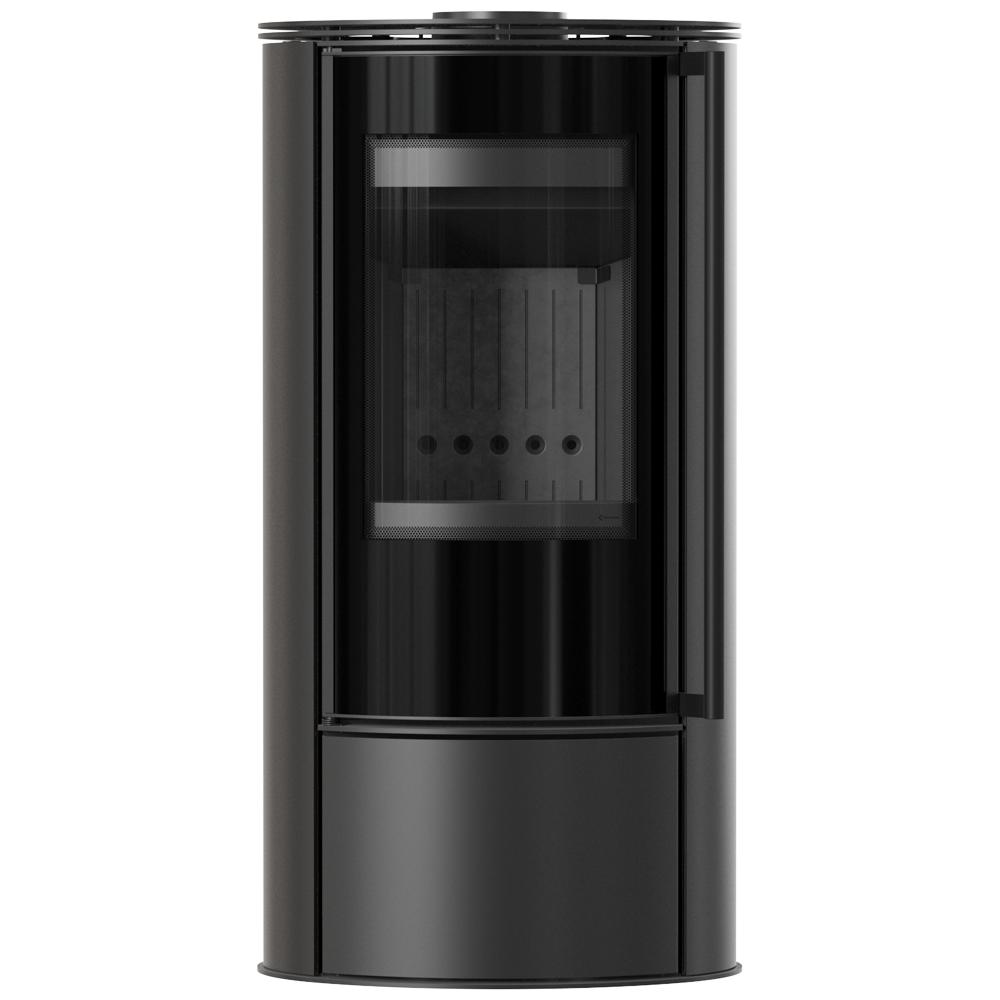 Wood burning steel stove KRATKI ERIK Ø 150 5,5 kW black thermotec