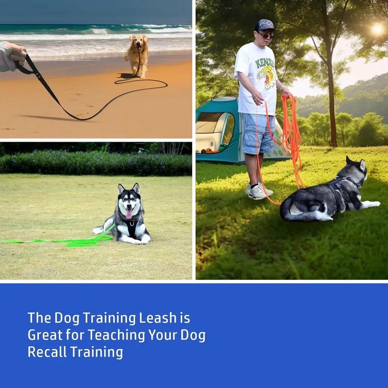 Waterproof Dog Leash Long PVC Tracking Lead 3m 5m 10m 15m Outdoor Training Pet Leashes for Small Medium Large Dogs