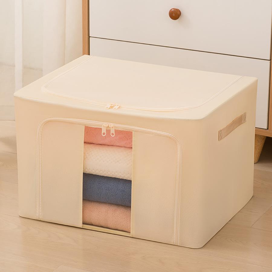 Faltbare Aufbewahrungsbox mit großem Fassungsvermögen und Deckel, Stoff-Aufbewahrungsbehälter für Kleidung, Schrank, Schlafzimmer und Heimorganisation
