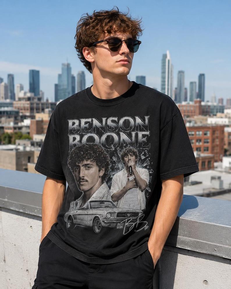 Benson Boone Concert Photo Collage Comfort Colors Vintage Graphic Tee