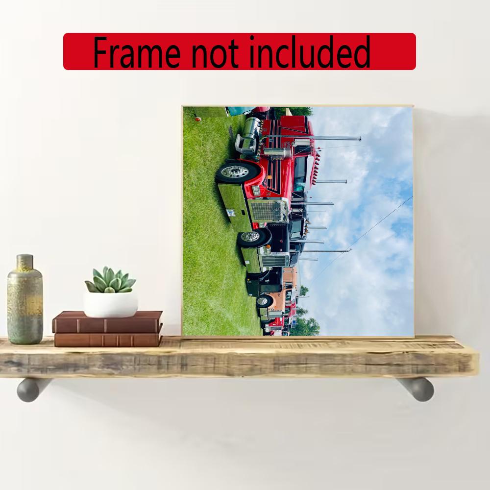 Kenworth 5D Diy Diamond Painting Round Diamond Diy Frameless Holiday Artwork Suitable For Home Office Wall Decoration