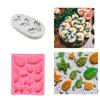 Christmas Tree Silicone Mold Holly Leaf Flower Mold Non-Stick DIY Fondant Baking Tools for Cake Decoration Chocolate Candy