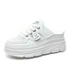 Baotou half slippers women's shoes wear new summer versatile breathable inner height increase white shoes