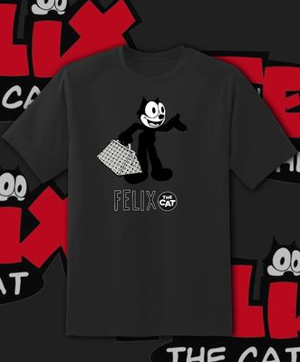Felix der Kater Retro-T-Shirt, Old-School-Cartoon-T-Shirt, Jugendgröße M - Erwachsene 6XL!