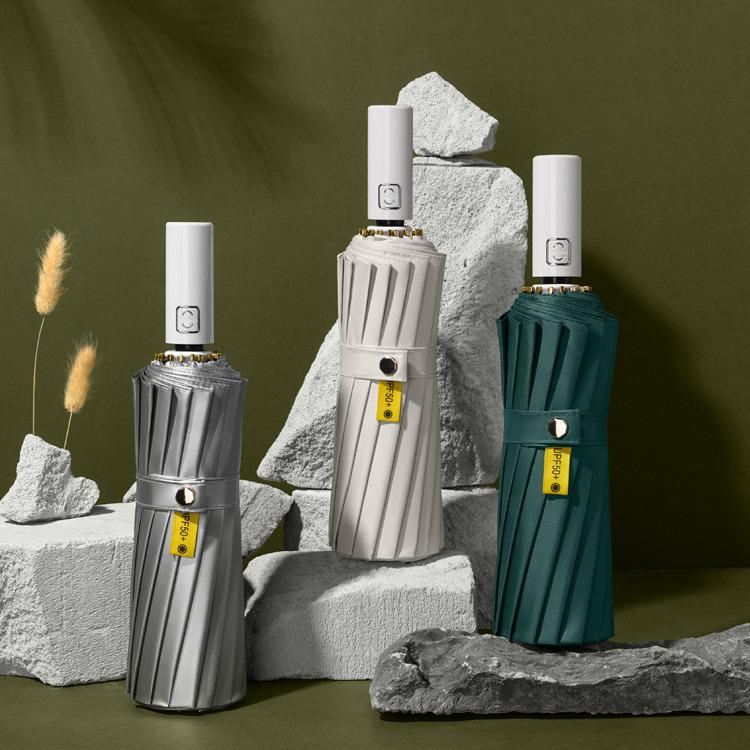 

Retro 16-Bone Automatic Sun & Rain Parasol: Cooling, Anti-UV, Folding, Dual-Use Umbrella for Women