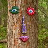 1 Set Wall Hanging Leaf Tree Face Statue Colorful Facial Features Sculptures  Wall Decor