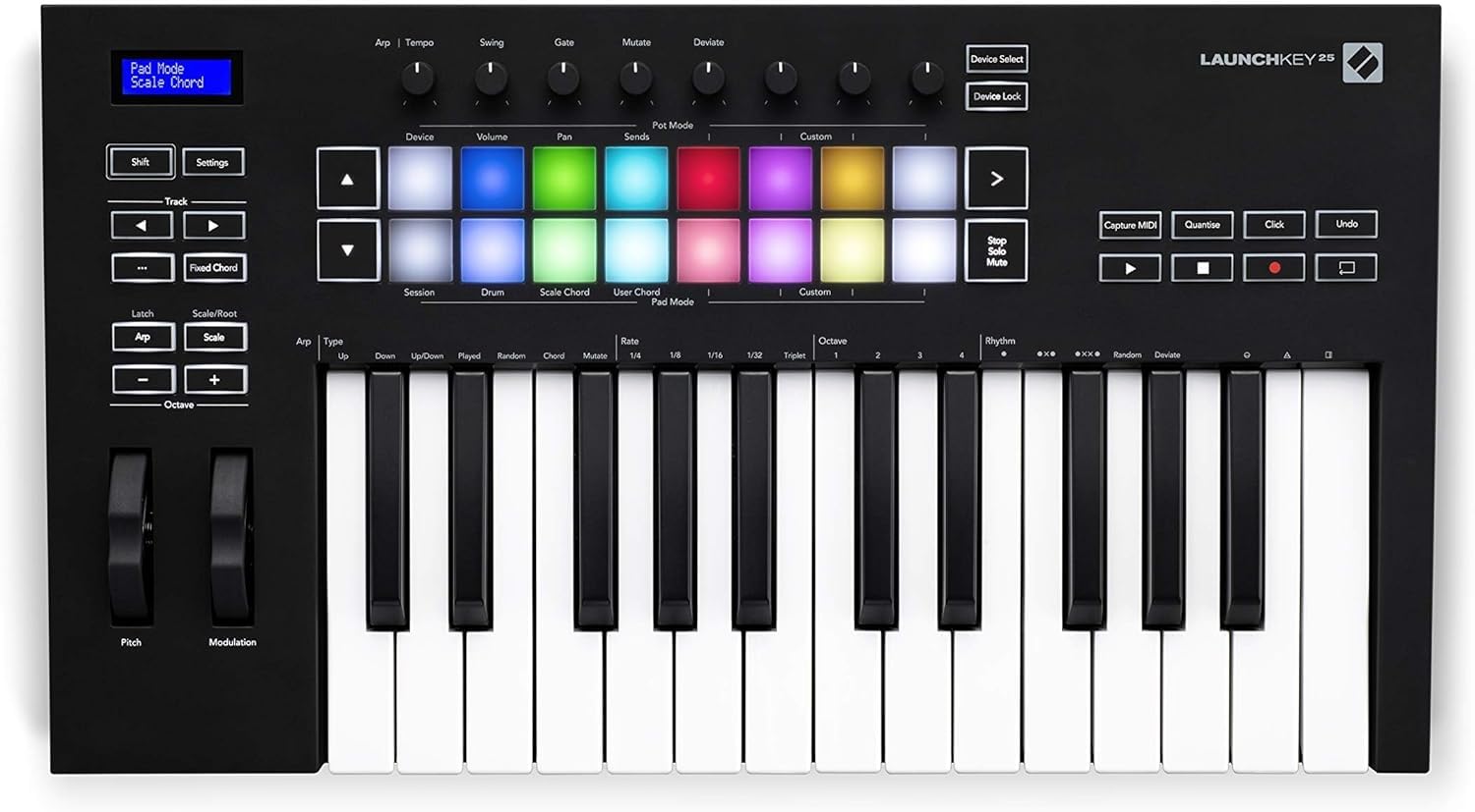 

MIDI-клавиатура-контроллер Novation LAUNCHKEY 25 MK3 чёрный