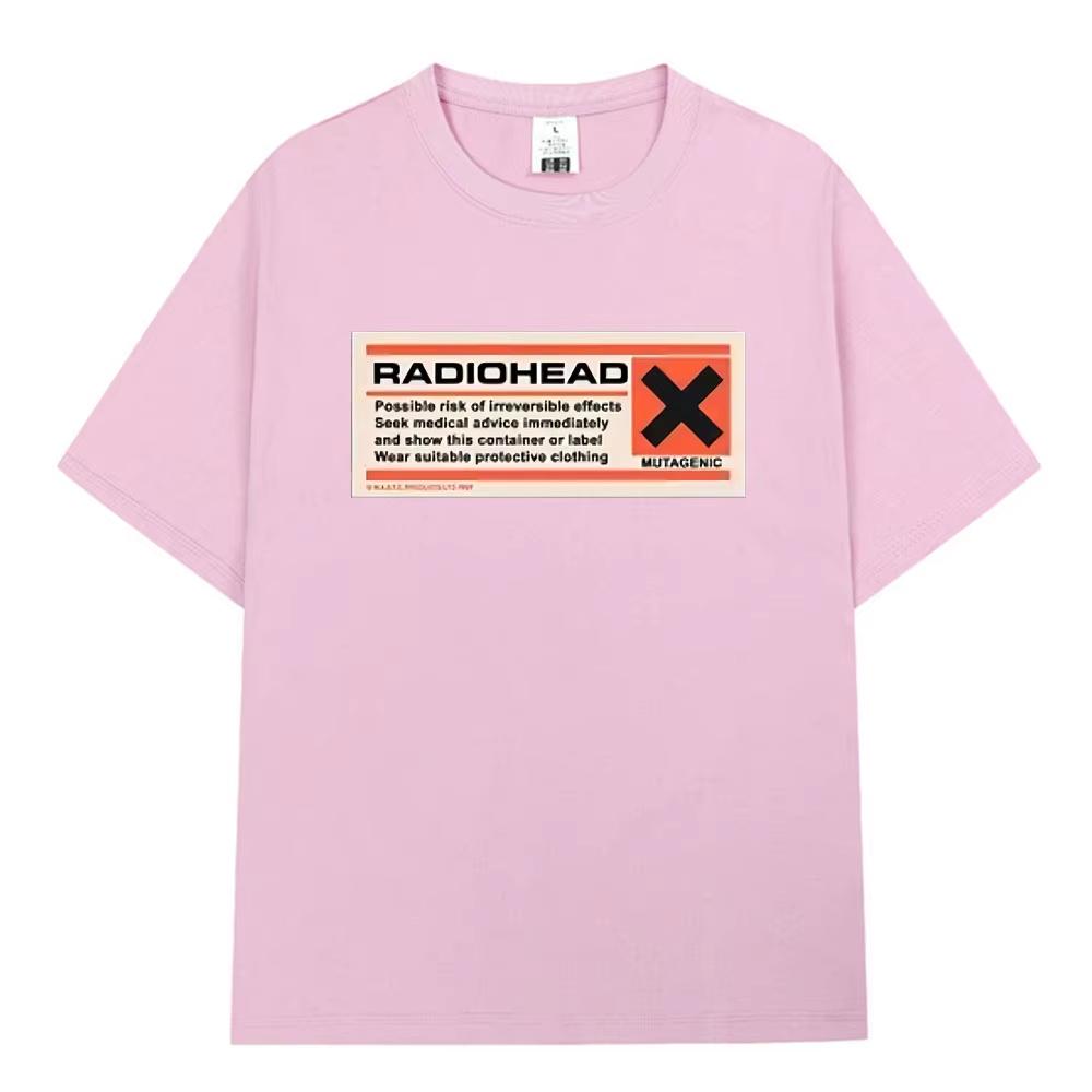 2026 Summer Hot Sale Rock Band Radiohead Mutagenic T Shirts Unisex Unisex Gothic Retro T-Shirt Y2k Gothic Cotton Oversized T-Shirts