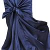 Chair Cover Dust-proof Removable Satin Skirted Back Self-tie Chair Cover Protector Event Party Supplies