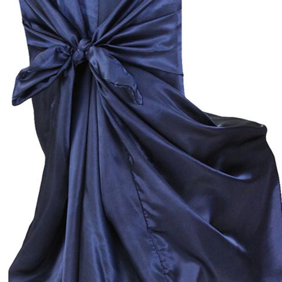 Chair Cover Dust-proof Removable Satin Skirted Back Self-tie Chair Cover Protector Event Party Supplies