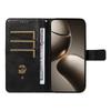 For Xiaomi 15T Pro Leather Case Geometric Line Design Wallet Phone Cover with Wrist Strap
