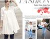 Women's 2025 Spring/Summer Loose-Fit Long Sleeve White Shirt: Trendy Korean Style, Versatile Oversized Design