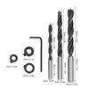 7pcs ThreePoint Drill Wood Drill Bits Straight Round Shank Carpentry Drill Bits  Woodworking