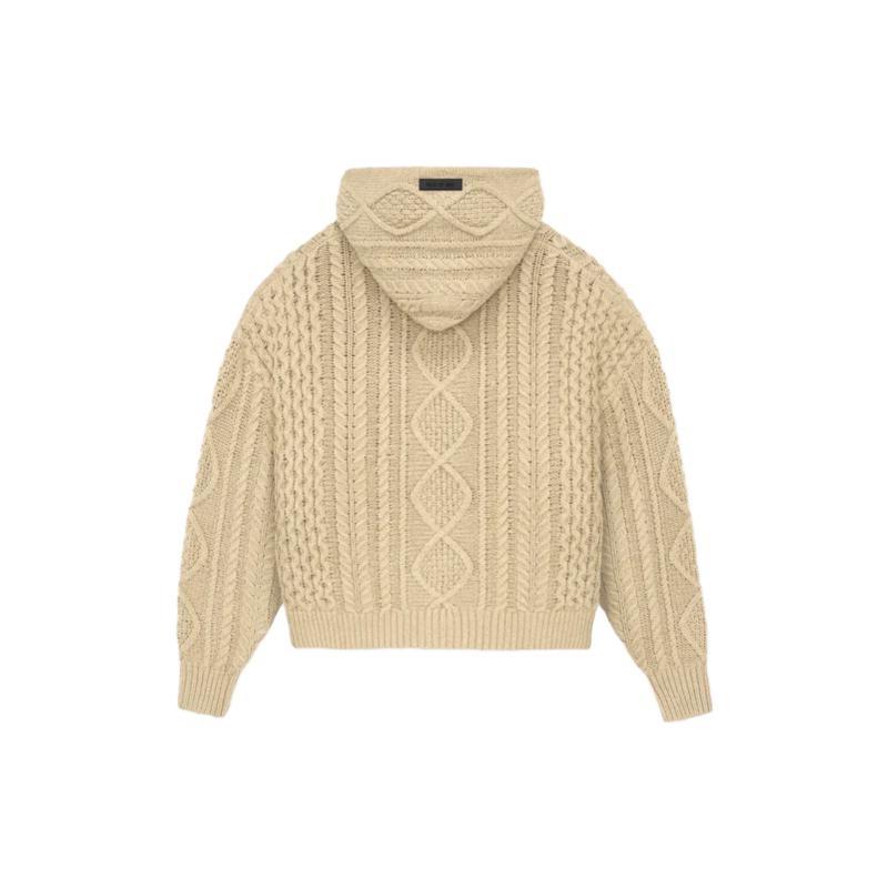 Fear of God Essentials FW23 Cable Knit Hoodie 'Gold Heather' Men's 192BT234393F