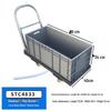 Rectangular Rolling Mop Bucket and Utility Cart