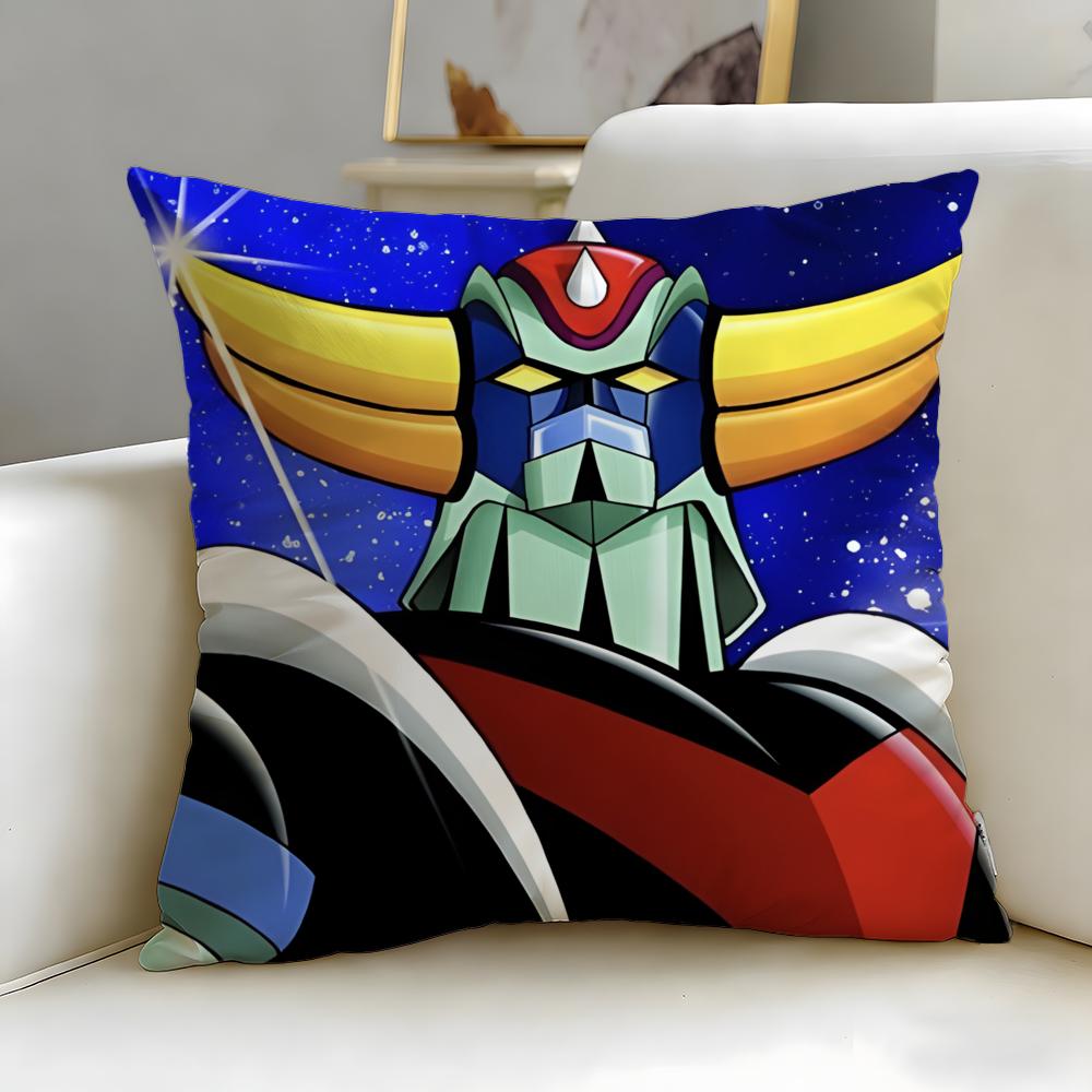 classic mecha anime UFO Robo Grendizer Cushion Cover Soft  EasyWash Pillow Case  Versatile for Couch Bed Travel and Office