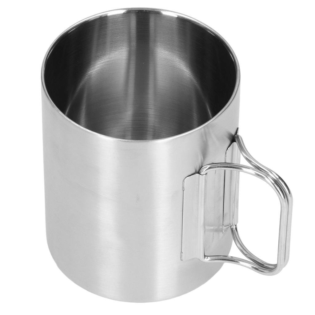 Edelstahltasse Korrosionsbeständig Klappgriff Klappdesign Exquisite Kaffeetasse