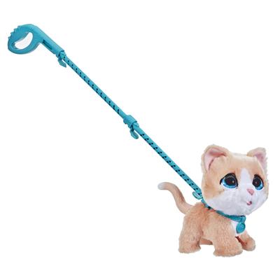 Hasbro Fur Real Walking Kitty (Orange Beige) 2.0 Electric Stuffed Animal Cat Crying Walks with Fun Pet Sounds Girls Toy Ages 4 and Up Walkalots Kitty