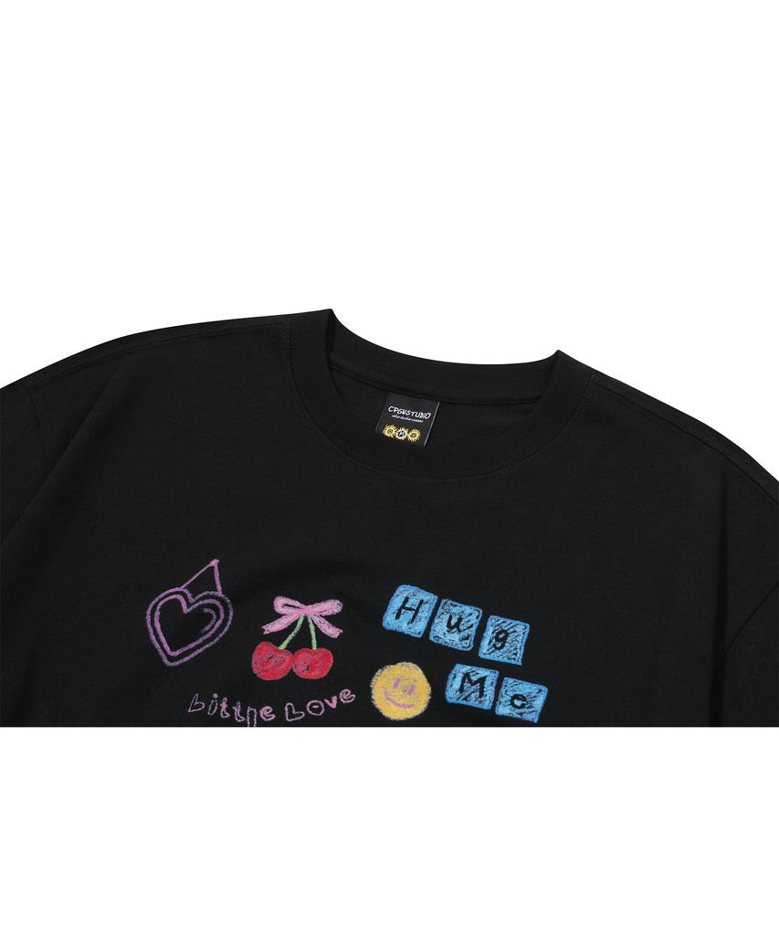 CPGN STUDIO Dtp Cherry Hug Short Sleeve T-Shirt Black