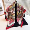 90*90cm Silk Scarf Scarftop Headwraps For Woman Fashion Four Seasons Hair Accessories Hijab Foulard Bandana Femme Headscarf90*90