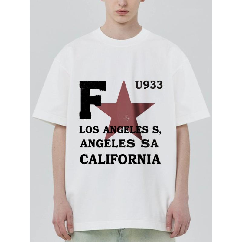 Черная футболка с принтом F Star Los Angeles California для повседневной носки S белый
