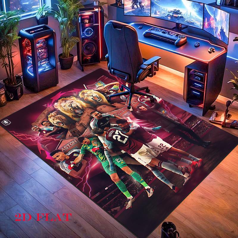Aston Villa Carpet Rug for Living Room Bedroom Home Sofa Decoration,Kids Play Nonslip Floor Mat