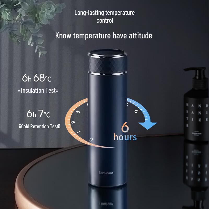 Luminarc 450ml Stainless Steel Vacuum Insulated Tea Bottle