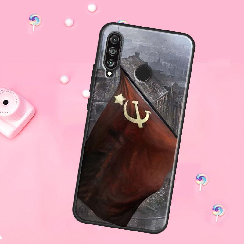 USSR Flag Soviet Union For Huawei Nova 12i 7i 8i 11i 12s Y73 Y70 Y90 Y60 Y72 Y61 Y91 9 10 SE P30 Pro P40 Lite Case