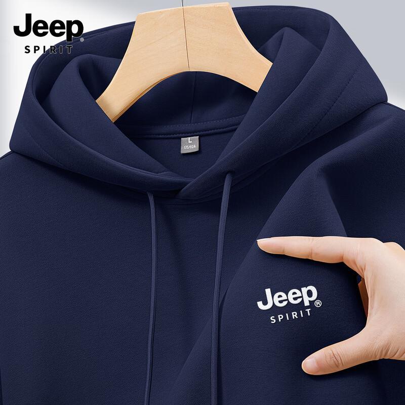 

JEEP SPIRIT Men s Heavyweight Logo Hoodie XL