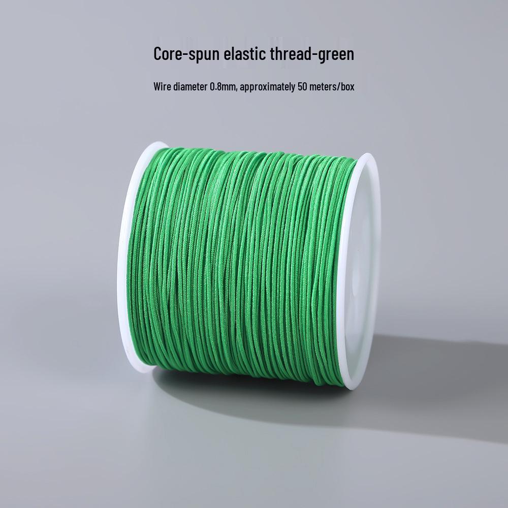 Colorful Core-Spun Elastic Cord for DIY Jewelry & Bodhi Bracelets - Wear-Resistant and Perfect for Knotting