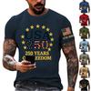 Men's Loose and Casual Flag-print T-shirt, Short Sleeve Shirt