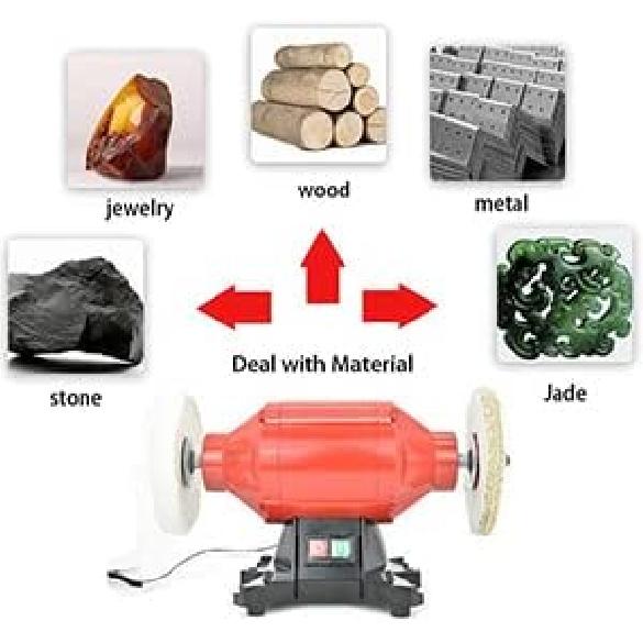 Utoolmart 2-Inch Buffing Polishing Pad Wheel Cotton with 1/4-inch Handle for Manifold Aluminum Stainless Steel Chrome 6 Pcs