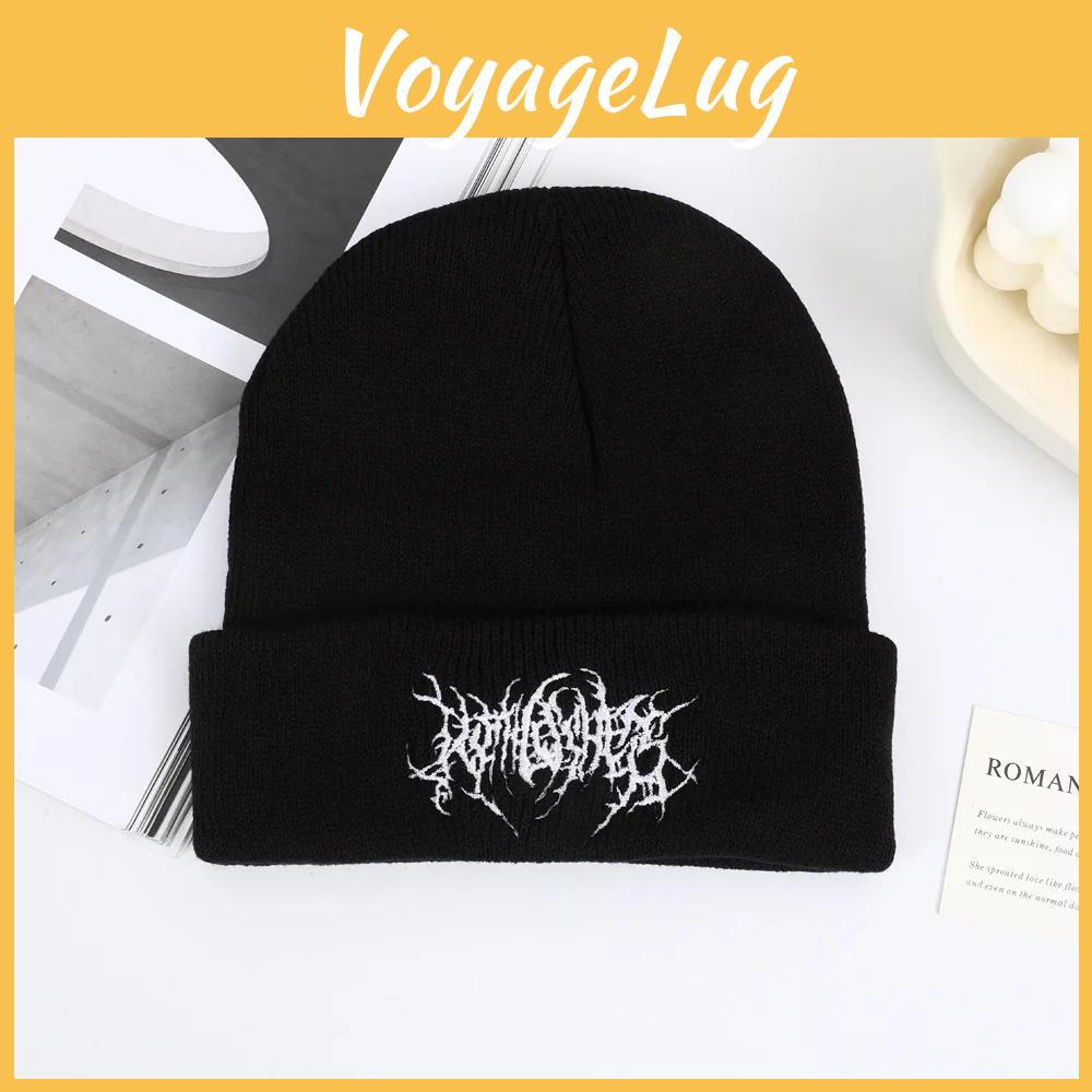 Men Warm Beanies Winter Women Hats Gothic Street Punk Knitted Bonnet Caps 100 Cotton Fashion Keep Warm Skullies Beanies Hats
