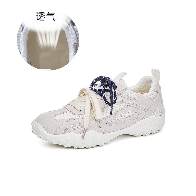 Leather Forrest Gump shoes 2025 autumn new shoes women's light and thin sports shoes light commuting dad shoes casual women's shoes