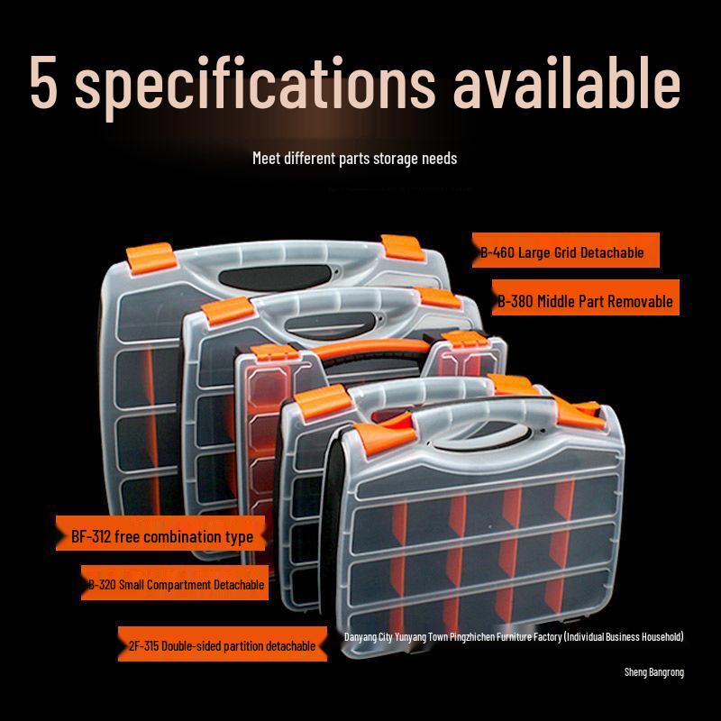 Portable Transparent Plastic Parts Organizer - Thickened Screw & Accessories Storage for Electricians