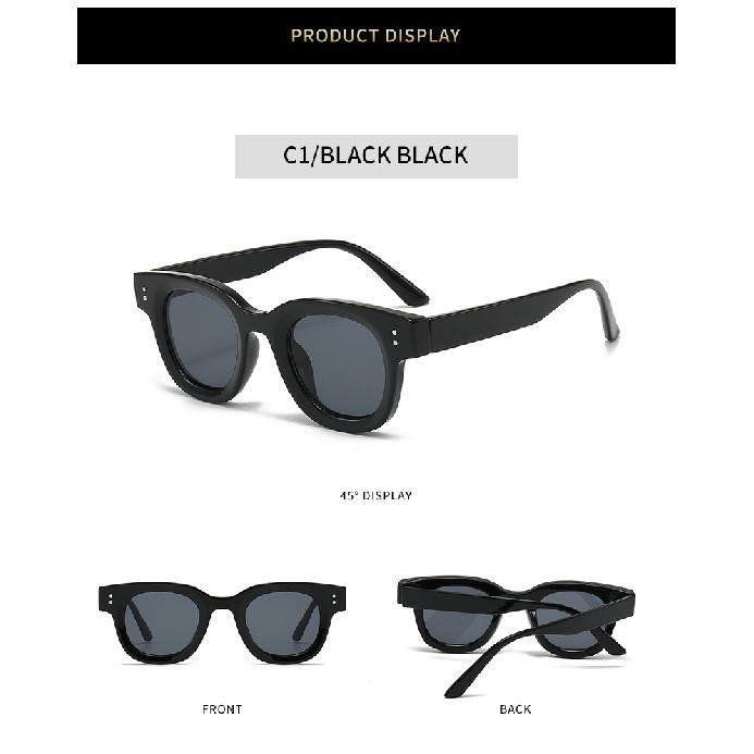 Oval Sunglasses PC Rivet Shades Anti-UV Glasses