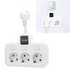 Power Socket with Independent   Multi Outlets Adapter 3 Way 2 Prong AC Grounding Outlet Extender