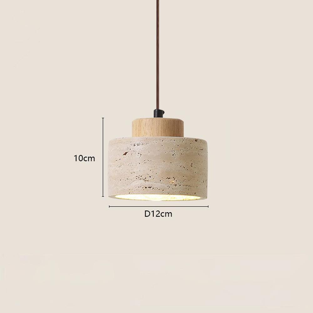 

Japanese Wabi-sabi Yellow Cave Stone Pendant Lights Vintage Creative Restaurant bar Chandelier Simple Bedroom Bedside Chandelier Warm White