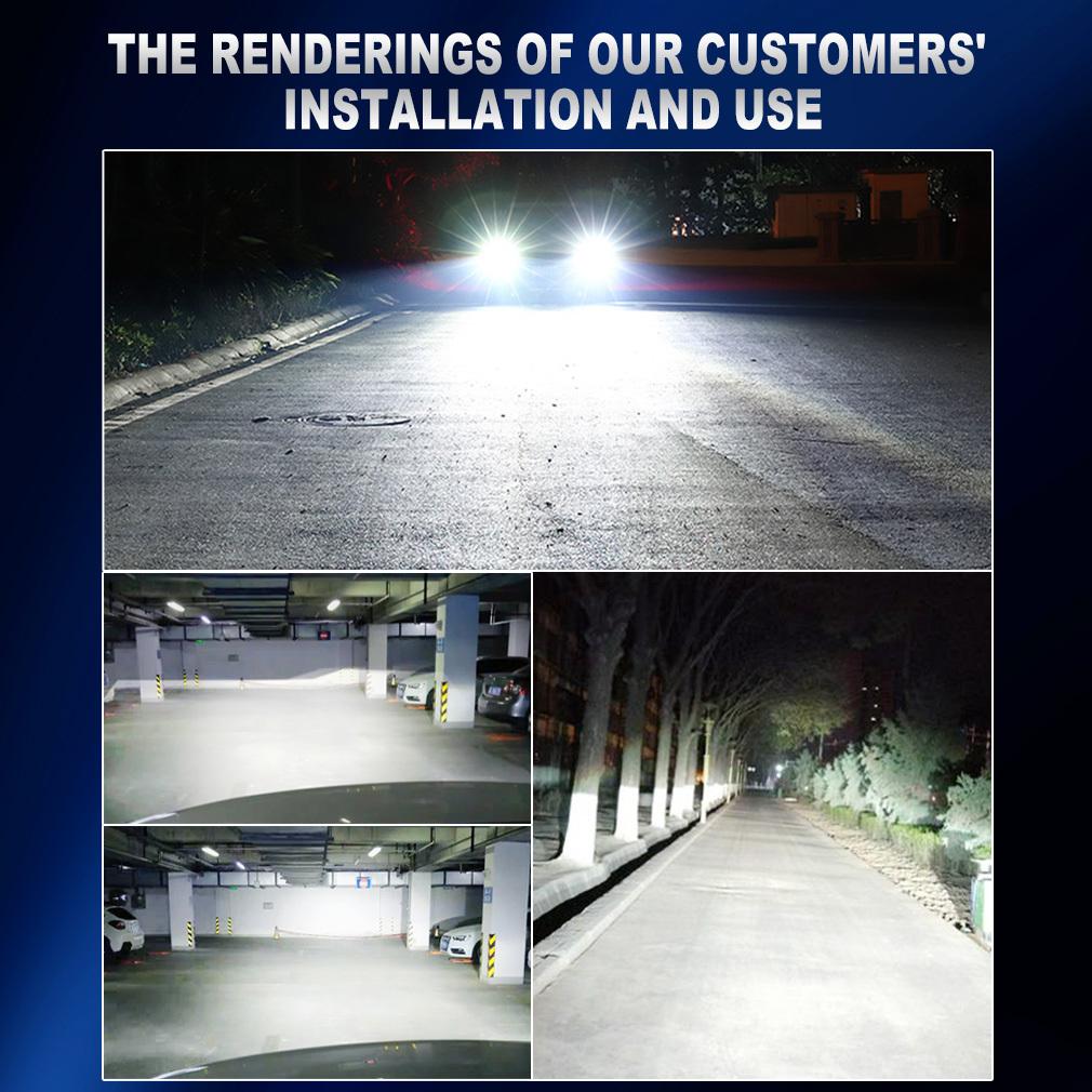 2Pcs 25000LM H4 H7 LED Headlight Bulbs 1:1 Mini Canbus H3 H11 H8 Led Lamp 70W CSP for Car Headlamp Fanless DRL Light Auto Fog Lamps 12V 6500K White