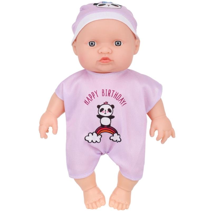 

25cm Realistic Toddler Doll with Flexible Leg Educational Pretend Play Reborns Dolls Toy for Preschooler Gifting Supply