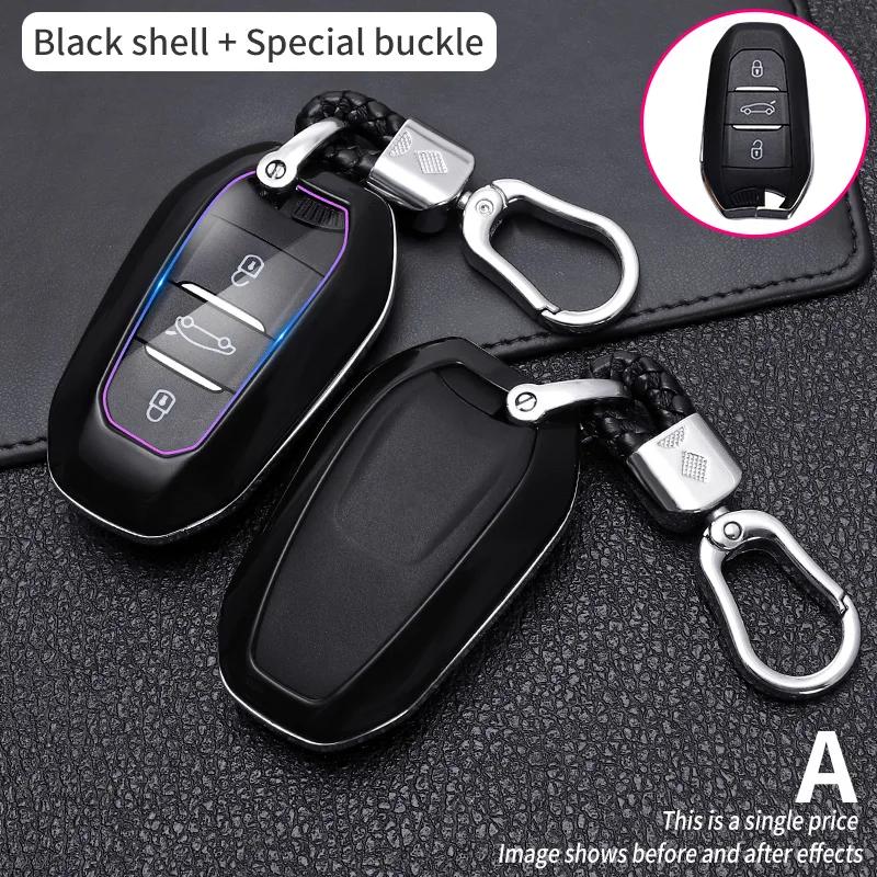 

Abs Carbon Fiber Car Remote Key Case Cover Shell For Peugeot 2008 3008 4008 5008 Citroen C4 C4L C3-Xr C6 Picasso Ds3 Ds4 Ds5 Ds6