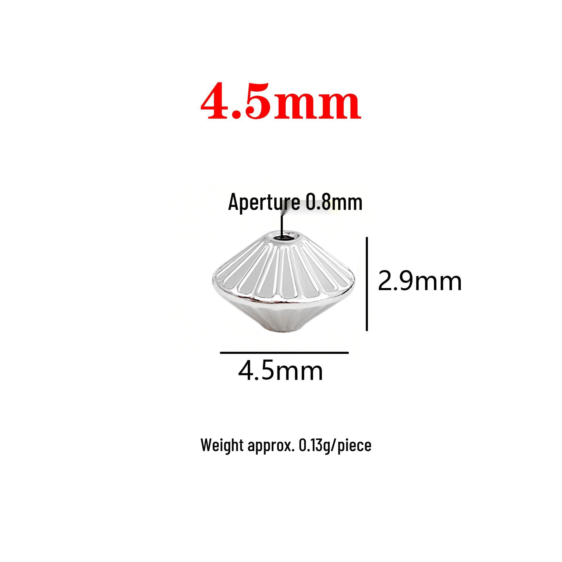 S925 Sterling Silver Flying Saucer Spacer Beads for DIY Jewelry S925 Sterling Silver