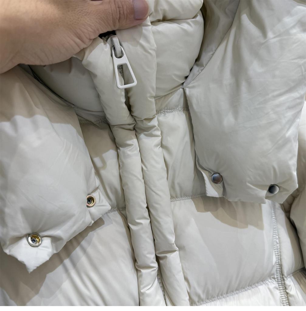 2025 Winter Mid-Length Hooded White Duck Down Jacket - Thick, Loose, Plus Size Puffer Warm Outerwear