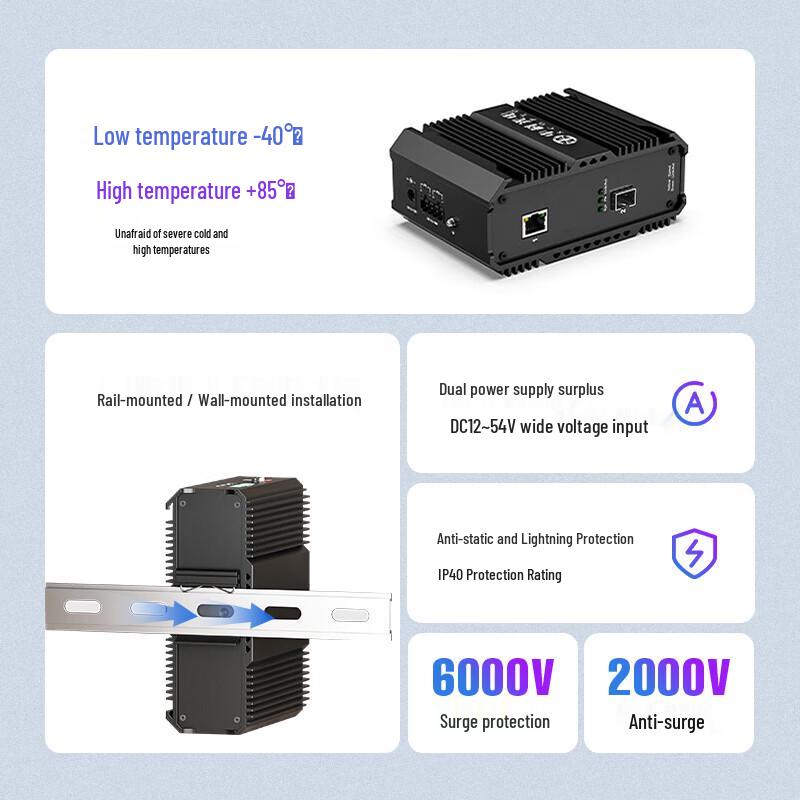 Industrial 2-Port Gigabit Ethernet Switch