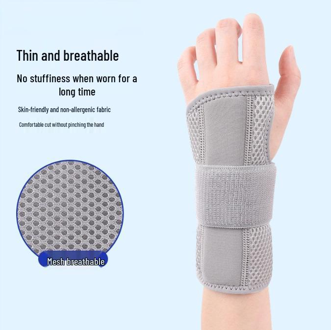 Tala de Pulso Respirável com Velcro Transfronteiriça com Placa de Aço para Suporte Articular e Proteção Anti-Torção